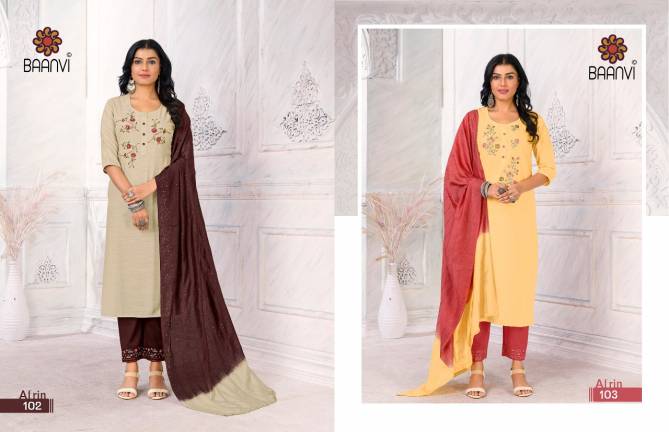 Baanvi Afrin Fancy Wear Ready Made Suit Collection